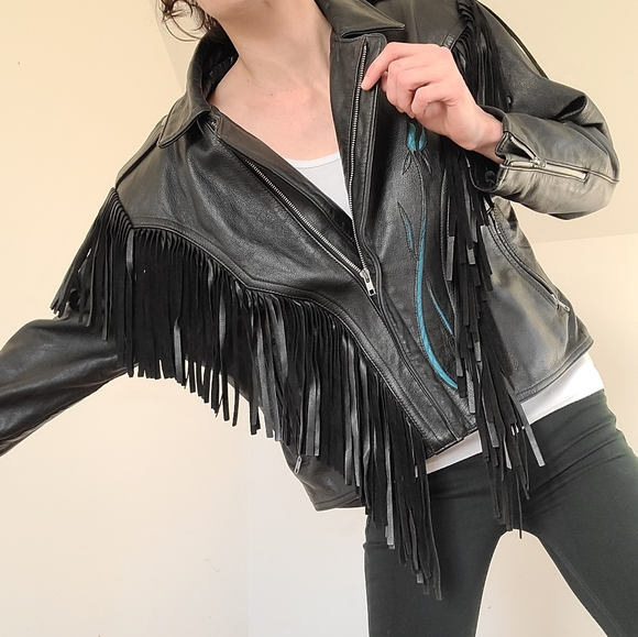RARE VINTAGE - Custom leather jacket - Picture 4 of 13